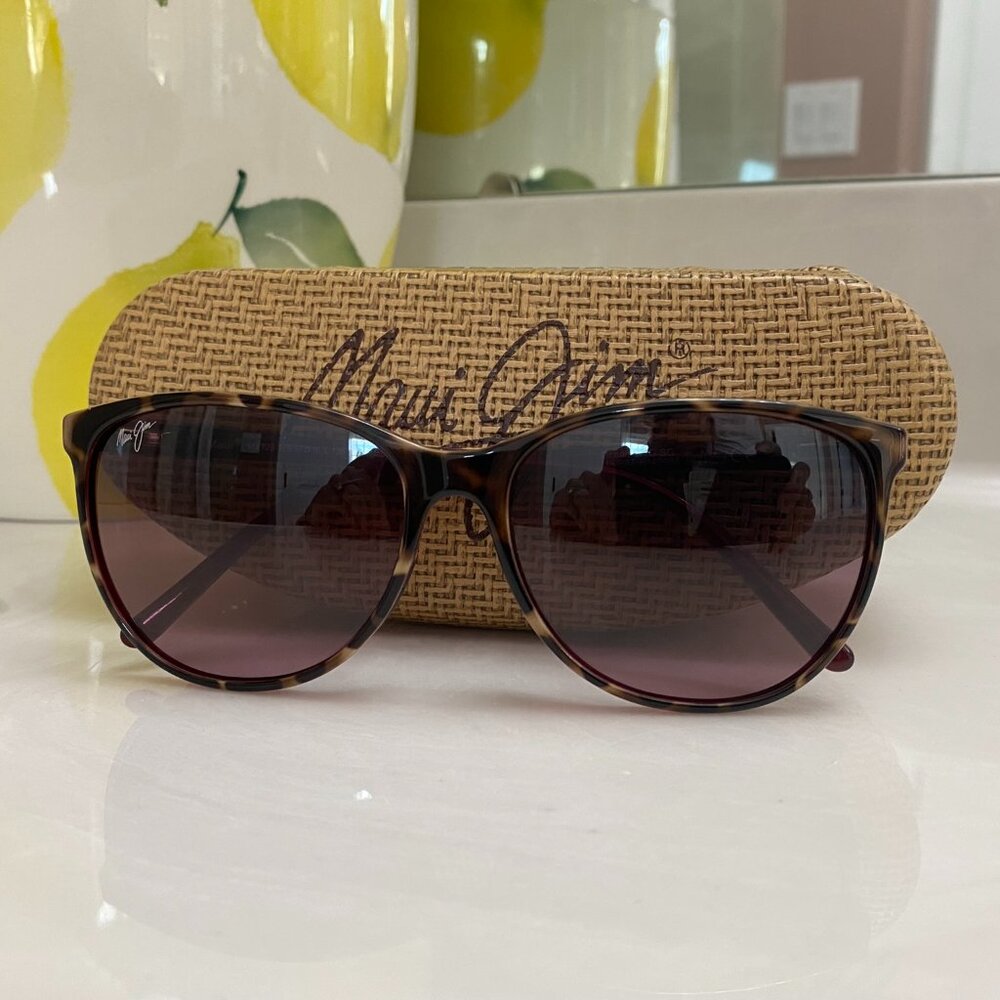 Maui Jim Rose Ocean Tortoise Pink Raspberry Polarized Sunglasses